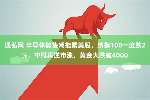通弘网 半导体抛售潮拖累美股，纳指100一度跌2%，中概再逆市涨，黄金大跌破4000